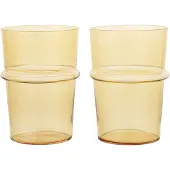 Ferm Living Waterglas Boya Tall Yellow 450 ml (Set van 2)