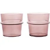 Ferm Living Waterglas Boya Low Mauve 300 ml (Set van 2)