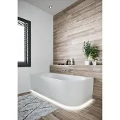 Riho Desire Corner Halfvrijstaand Bad 184x84cm - Acryl - Rechts - Wit - LED Verlichting - Baden, Halfvrijstaande Baden - 8714148580141