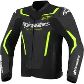 Alpinestars GP Force V2 Airflow, leren jas geperforeerd ,Zwart/Neon-Geel/Wit ,54