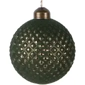 Clayre & Eef Kerstbal Overig Ø 8x9 cm Groen Glas Kerstballen