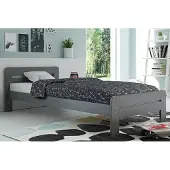 BMS - Bed - 120x200 cm - Met Matras - Graphiet