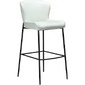 Hioshop Glam Dan-Formorous barstoel PU-kunstleer wit.