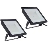 PRIOS LED-wandlamp buiten Maikel , zwart, Aluminium, Modern, LED wandlamp buiten