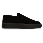 Manfield Zwarte suède loafers | Maat 44