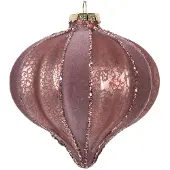 Clayre & Eef Kerstbal Overig Ø 10x10 cm Roze Glas Kerstballen