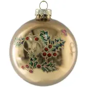 Clayre & Eef Kerstbal Overig Ø 8x8 cm Goudkleurig Glas Kerstballen
