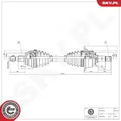 ESEN SKV 40SKV232 Aandrijfas