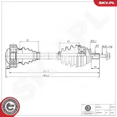 ESEN SKV 40SKV028 Aandrijfas