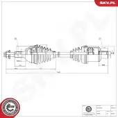 ESEN SKV 40SKV314 Aandrijfas