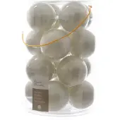 Ksd 16 Kerstballen glas emaille-mat 80mm winterwit
