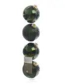 Décoris Kerstballen - Groen - Glas - 10cm - 4 Stuks