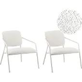 Beliani LOA - Set van 2 fauteuils - Gebroken wit - Polyester