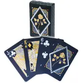 HOT Games Speelkaarten Zwart Gouden Roos