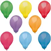 Papstar luchtballonnen, diameter: 250 mm, kleuren assorti