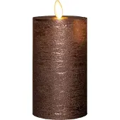 Anna's Collection Oplaadbare led kaars 7,5 x 12,5 cm | Brons | Bewegende vlam