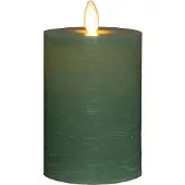 Anna's Collection Oplaadbare led kaars 7,5 x 10 cm | Jade Groen | Bewegende vlam