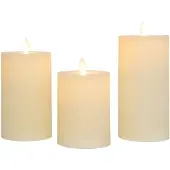 Annas collection Stompkaars-USB wax d7,5 cm ivoor set van 3 Anna's Collection