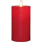 Anna's Collection Oplaadbare led kaars 7,5 x 12,5 cm | Rood | Bewegende vlam