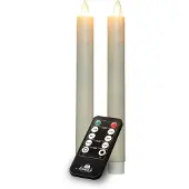 Anna's Collection LED Dinerkaars Rustiek Ivoor D 2 H 23 Cm 2 Stuks