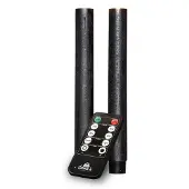 Annas collection LED Dinerkaars Rustiek Zwart D 2 H 23 Cm 2 Stuks