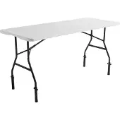 Oviala - Inklapbare witte tafel van 180 cm met verhogers