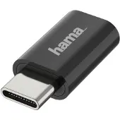 Hama 00200310, Micro USB, USB-C, zwart