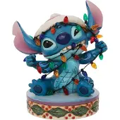 Disney Figurine Tradition - Lilo Et Stitch - Stitch Avec Guirlandes