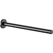 Keuco Handdoekhouder van metaal, zwart mat, eenarmig, stijf, 33,9 cm diep, voor badkamer en gastentoilet, wandmontage, Plan Black Selection