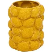 Atmosphera Keramische Yucatan Citroenvaas - Ø14xH18cm - Geel