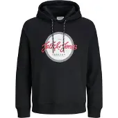 Jack & Jones Sweatshirt 'JJURBAN' rood / zwart / wit