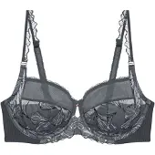 Triumph Niet voorgevormde bh Wild Iris Florale | Maat: 80B | Kleur: Antraciet