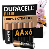 Duracell Aa-batterijen Alcalines Plus Pack 6 (5000394140820)