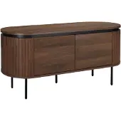 Oviala - Rechthoekige tv-kast met 2 deuren L120 cm donker houtlook - Hemera
