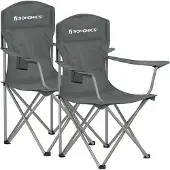 Songmics Klapstoelenset van 2 met comfortabele, robuuste structuur, Leigrijs