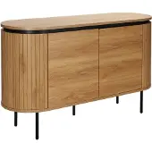 Oviala - Modern rechthoekig 2-deurs dressoir L120 cm licht hout - Hemera