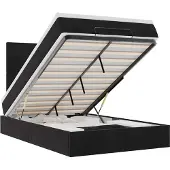vidaXL Ottoman bed met matrassen en LED's 120x190cm fluweel zwart