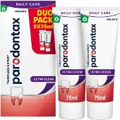 Parodontax Tandpasta Ultra Clean Tegen Bloedend Tandvlees 2 X 75 Ml