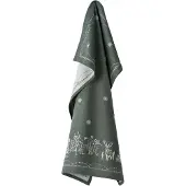 Wik & Walsøe Julemorgen Theedoek 50x70 Cm Wit / Groen - Keukenhanddoeken Katoen White - 99501