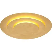 Globo LED-plafondlamp Heda, messing / goud, Woon-/ Eetkamer, metaal, Modern, LED plafondlamp
