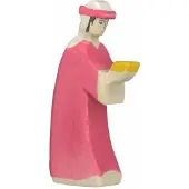 Sonstige Verlage Kerstmis - Caspar Roze - 7X3X14Cm - Houten Figuur - Handgemaakt