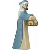 Holztiger Houten figuur - Herder met lamp 2 - Handgeschilderd - Europese productie