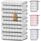 NatureMark 10-pack theedoeken 50 x 70 cm 100% katoen, antracietgrijs