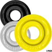 Oxballs - Rimringz - Multisize Pack 3 stuks - Shockwave - Geel/Transparant/Zwart