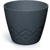 Prosperplast Bloempot Rond Areco Round 12cm ANTRACIET / 3 STUKS!