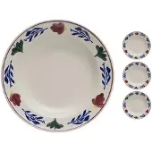 Boerenbont diep eetbord 23cm set van 4 stuks