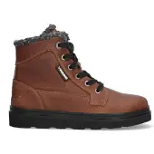 Vingino leren veterboots cognac Bruin Jongens Leer - maat 37