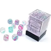 Chessex Nebula Wisteria/white Luminary D6 12mm Dobbelsteen Set (36 stuks)