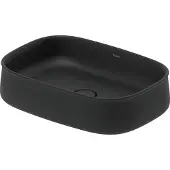 Duravit Zencha - Opzetwastafel 55x39 cm, zonder overloop, DuraCeram, WonderGliss, antraciet mat 23735513791