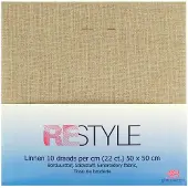 Pipoos linnen borduurstof 22 count - 50x50 cm naturel